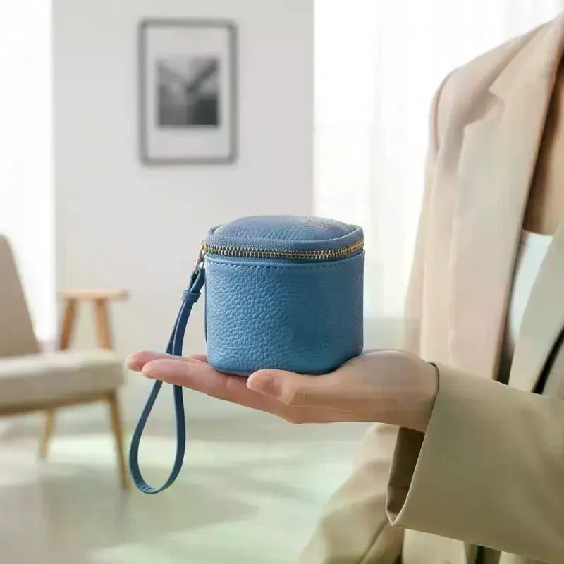 Vintage PU Leather Cosmetic Bag – Zipper Travel Makeup Pouch Cosmetic Travel Bag Oasis Select