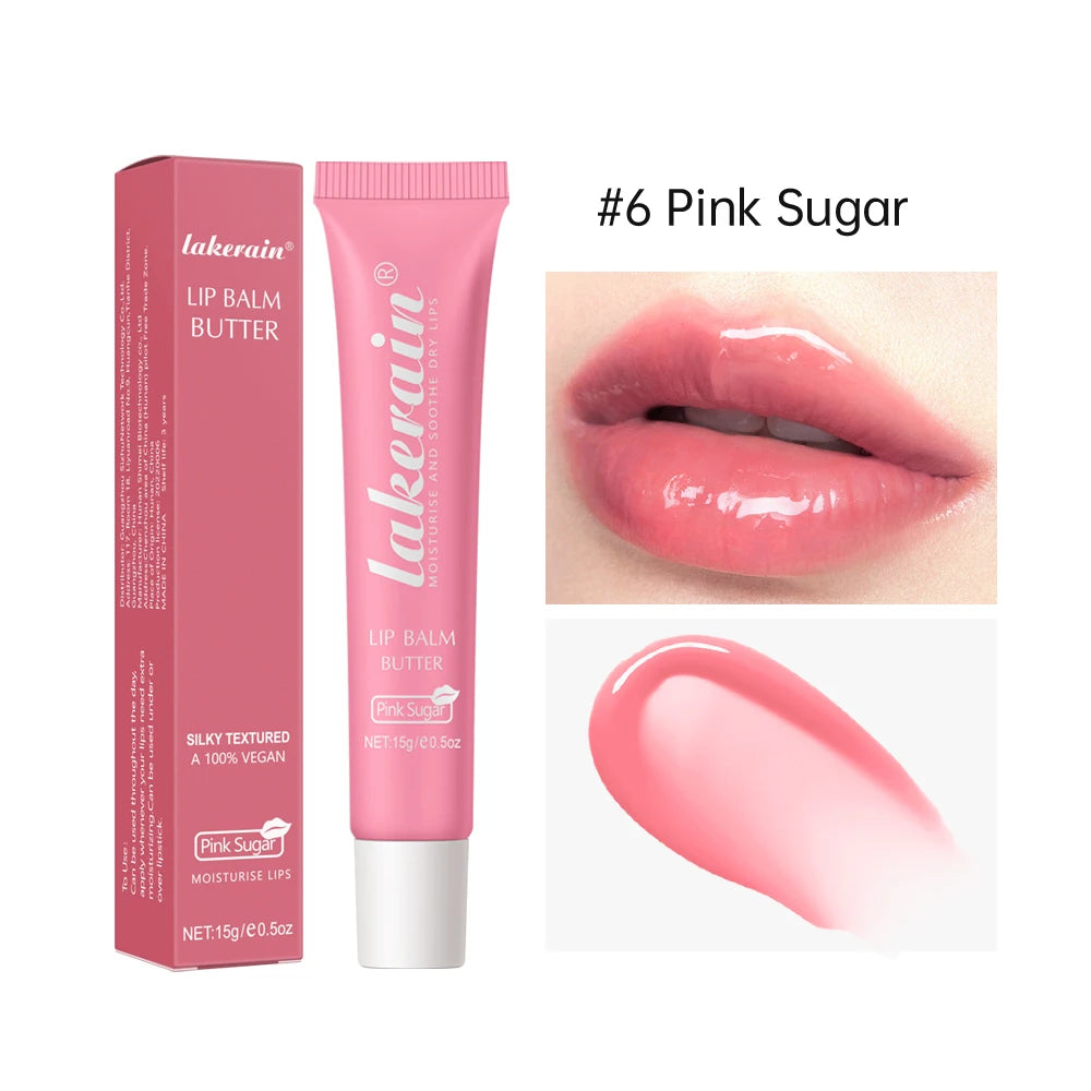 Lakerain New Butter Lip Balm Long-term Moisturizing Repair Remove Dead Skin Moisturizing 6 Colors Lip Balm Oasis Select 06 Pink Sugar