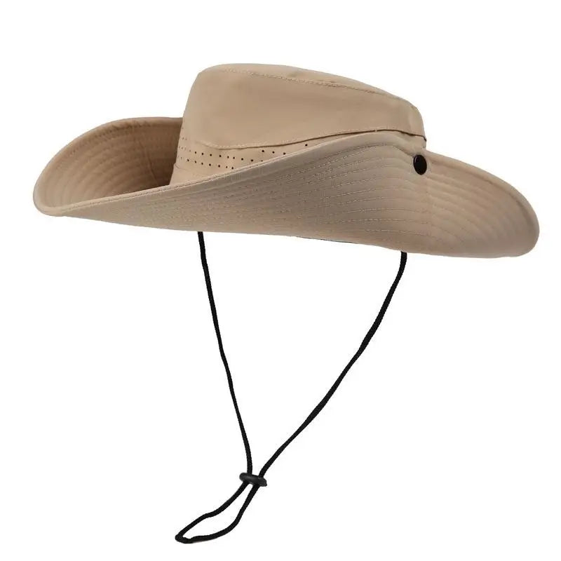 Quick Dry Wide Brim Bucket Hat for Men Women cap Breathable Adjustable Chin Strap Outdoor Hiking Fishing Sun Hat Oasis Select A9