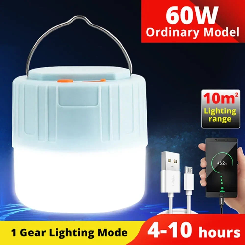 Solar LED Camping Lantern | USB Rechargeable Portable Light
