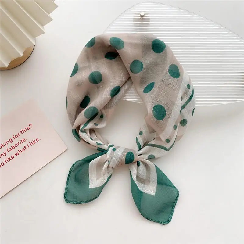 58cm Cotton Linen Handkerchief Print Square Neck Scarf Women Small Shawls Hair Scarfs Female Bag Scarves Head Scarf Oasis Select 23