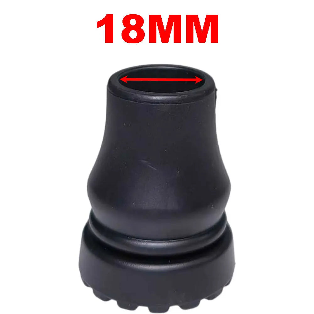 Rubber Cane Tips Heavy Duty Walking Cane Tips Black Sturdy Replacement for Seniors Walking Stick, Safety Cane Crutch Accessories Oasis Select 18mm
