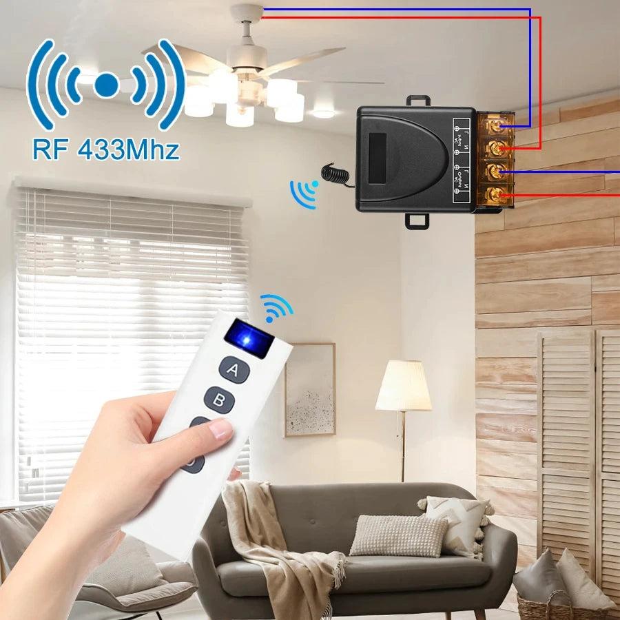 30A RF Wireless Remote Switch 433MHz – Pump & LED Control RF Remote Switch Oasis Select