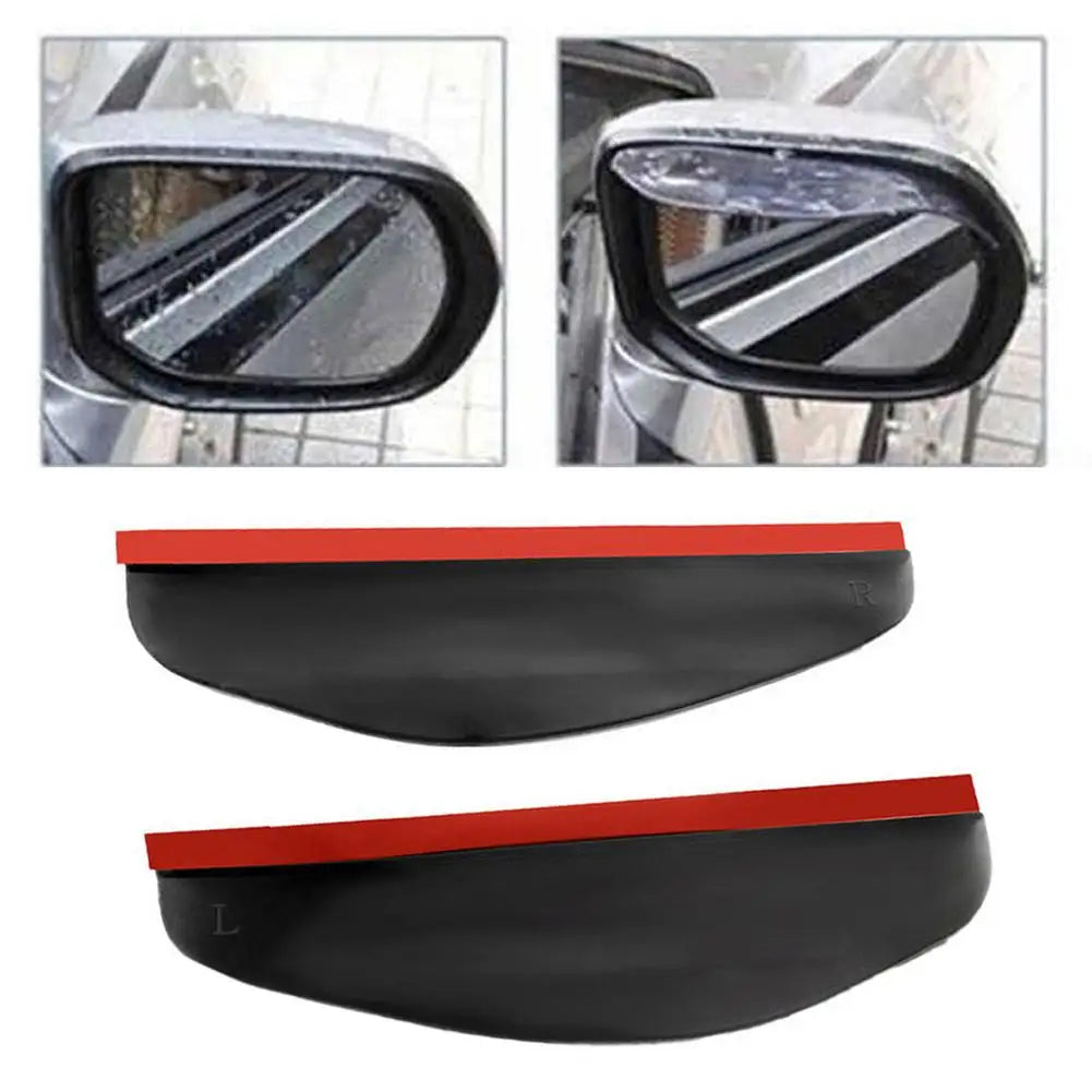 2PCS/Set Car Rearview Mirror Rain Guard Universal Flexible Rearview Mirror Eyebrow Rain Cover Sun Visor Shade Cover Protector Oasis Select