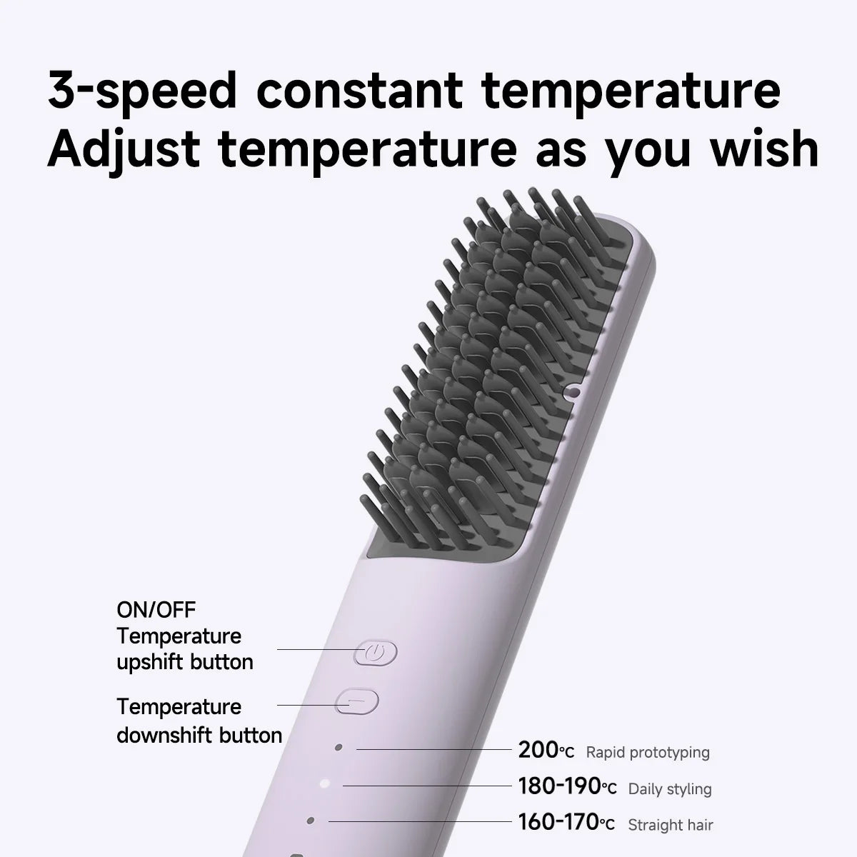 DOCOLAB 2-in-1 Straight Hair Comb Curler Negative Ion USB Charging 30s Heat Up Travel-Friendly Styling Brush Cordless Gift Oasis Select Default Title