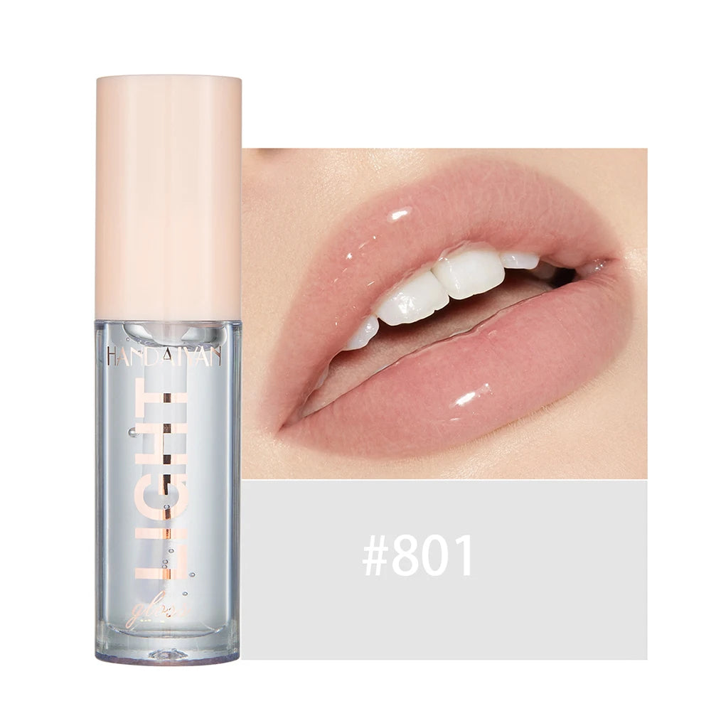 12 Shades Mirror Effect Lip Gloss Moisturizing Long Wear Jelly Honey Lip Balm Women Makeup Cosmetic Plumping Glossy Oasis Select 801