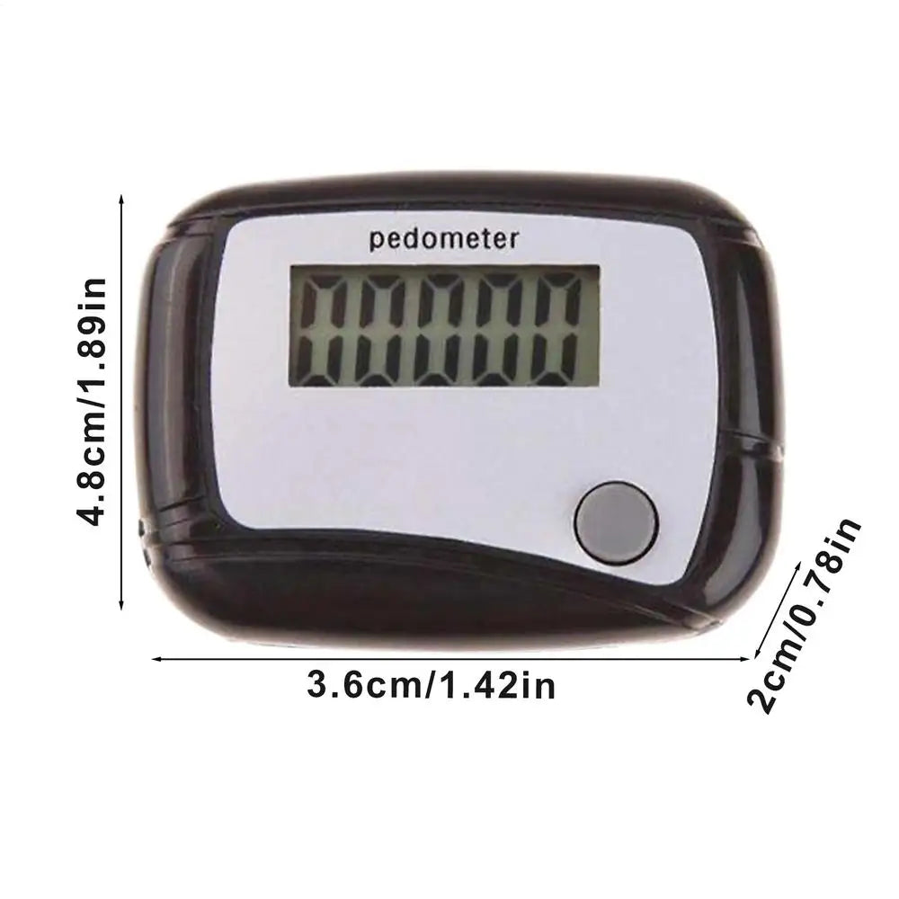 Small Pedometer Mile Counter for Walking Daily Target Monitor Digital LCD Pedometer for Senior Travel Hiking Outdoor Swimming Oasis Select Black