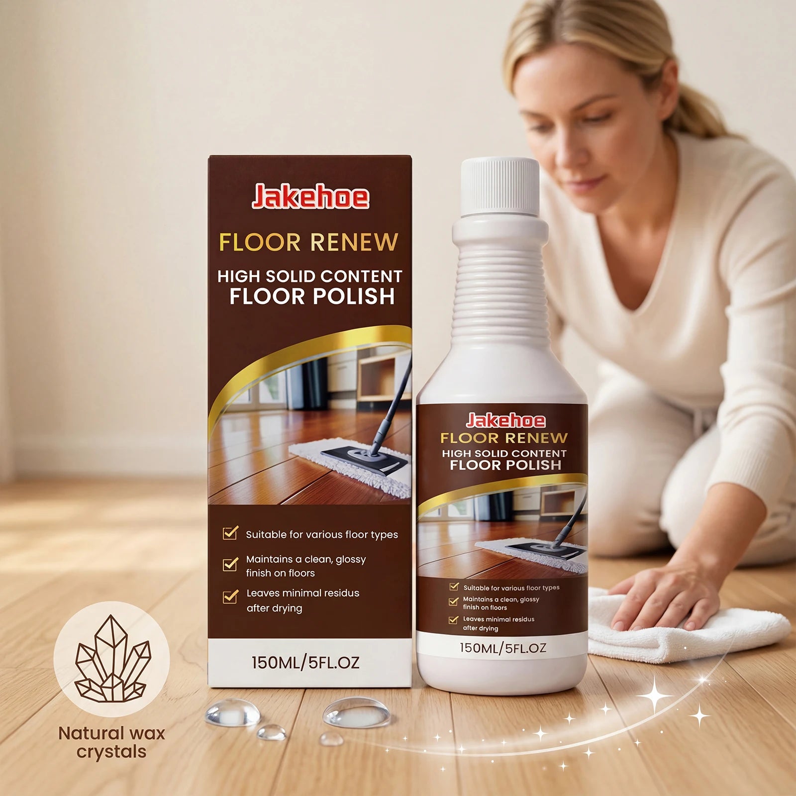 Wood Floor Restorer Professional Cleaner Household Decontamination Scratch Remover Forms Smooth Durable Protective Coating Oasis Select