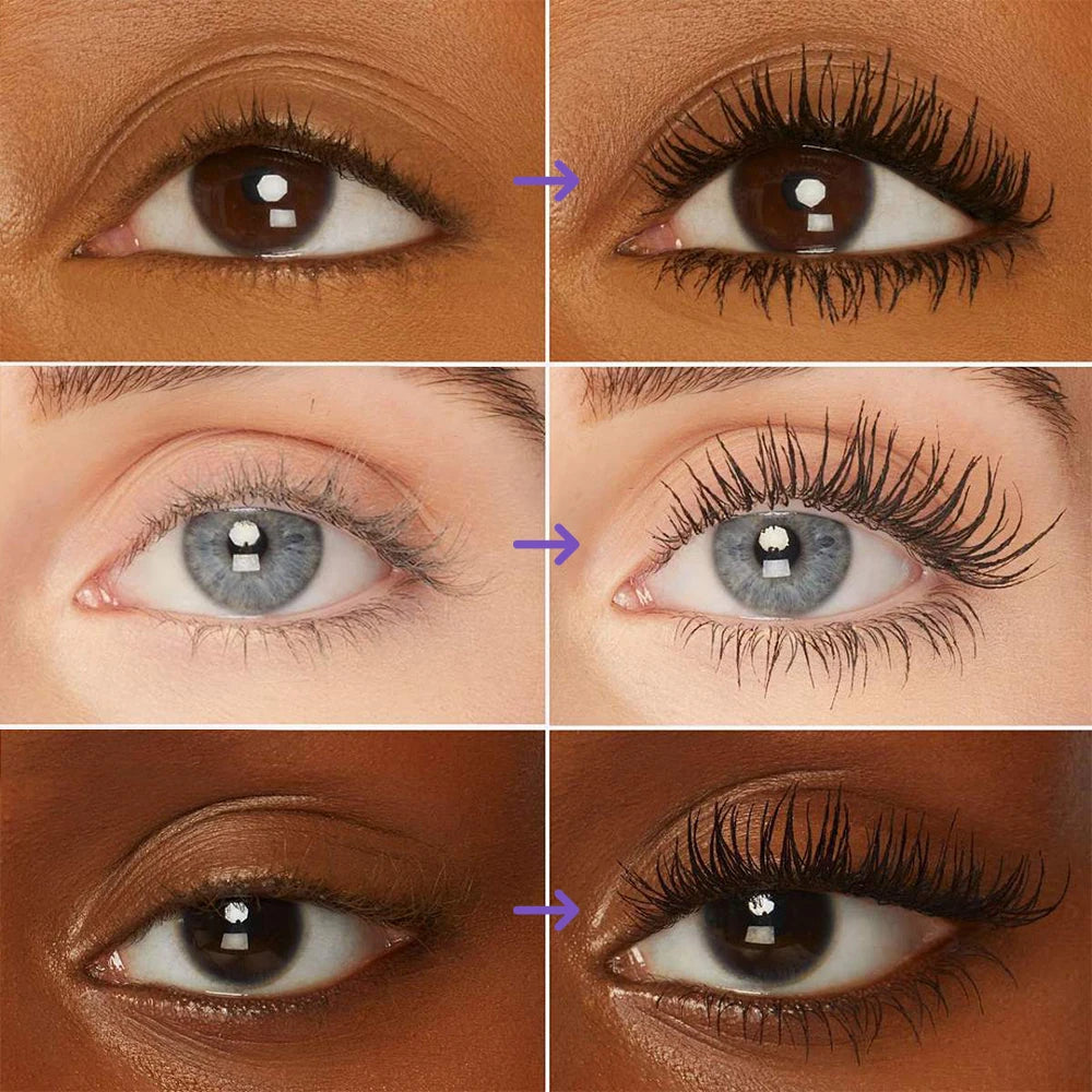 5D Black Mascara Long-Lasting Wear Waterproof Lengthening Lashes Mascara Voluminous Curling Eyelashes Eye Makeup Daily Party Use Oasis Select
