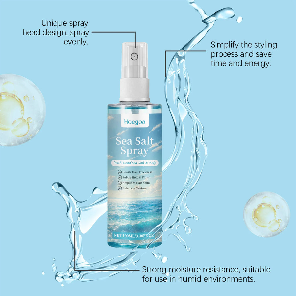 Sea Salt Hair Styling Spray Strong Hold Deep Nourishing Easy Clean Thickening Curly Reduce Dryness Keep Smooth Hair Care Spray Oasis Select