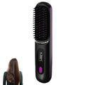 Cordless Hair Straightening Brush – Negative Ion USB Rechargeable Hair Straightening Brush Oasis Select Black