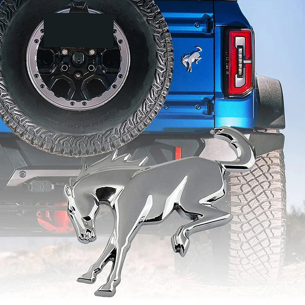 3D Emblem Decals Stickers Vinyl Rear Emblem Black ABS Tailgate Compatible with Ford Bronco Sport Accessories 2020 2021 2022 2023 Oasis Select Silver