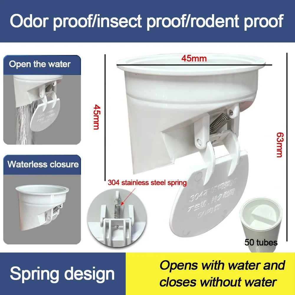 Anti-leak Toilet Flange Ring Automatic Closing Floor Outlet Closestool Sealing Bowl Outlet Spill Sealing Odor-resistant Oasis Select 50