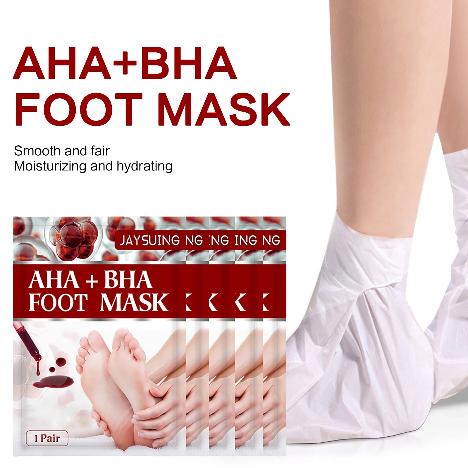 5pairs/10pairs AHA Exfoliating Foot Peel Mask - Rapid Dead Skin Removal, Smooth Cracked Heels & Soft Feet Care Oasis Select
