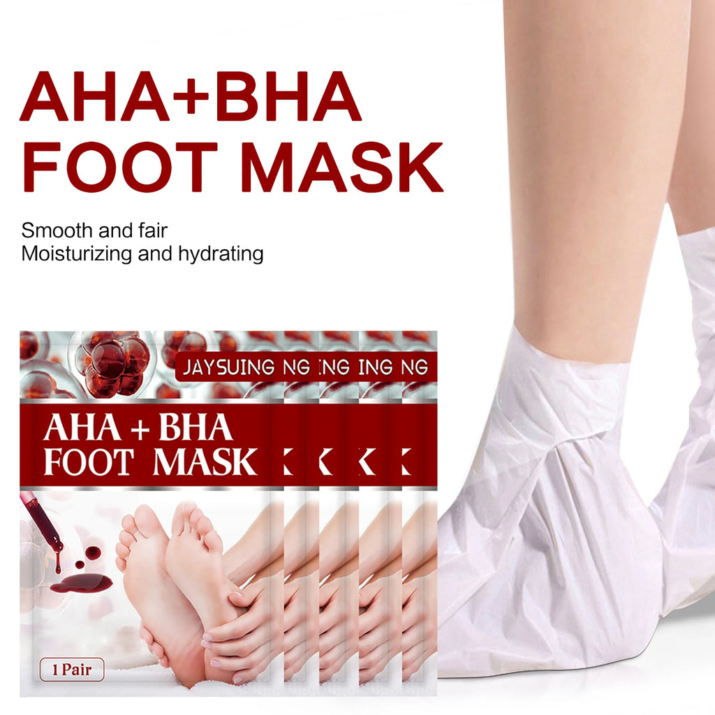 AHA Exfoliating Foot Peel Mask – Smooth Soft Feet (5–10 Pairs) Foot Peel Mask Oasis Select
