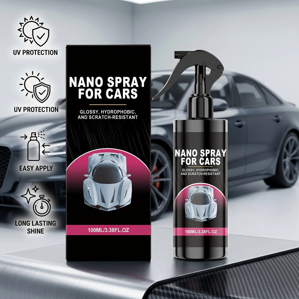 Nano Coating Spray for Car Glossy Hydrophobic & Scratch-Resistant Coating Spray Auto Paint Restorer & Protector Car Care Oasis Select