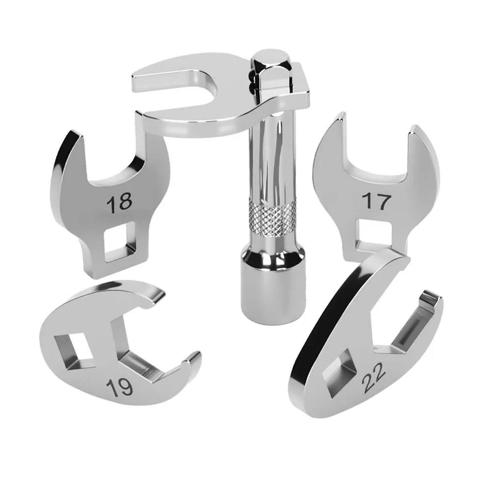 10-Pc 3/8" Drive Crowfoot Wrench Set 10–22mm Open End Spanner Crowfoot Wrench Set Oasis Select