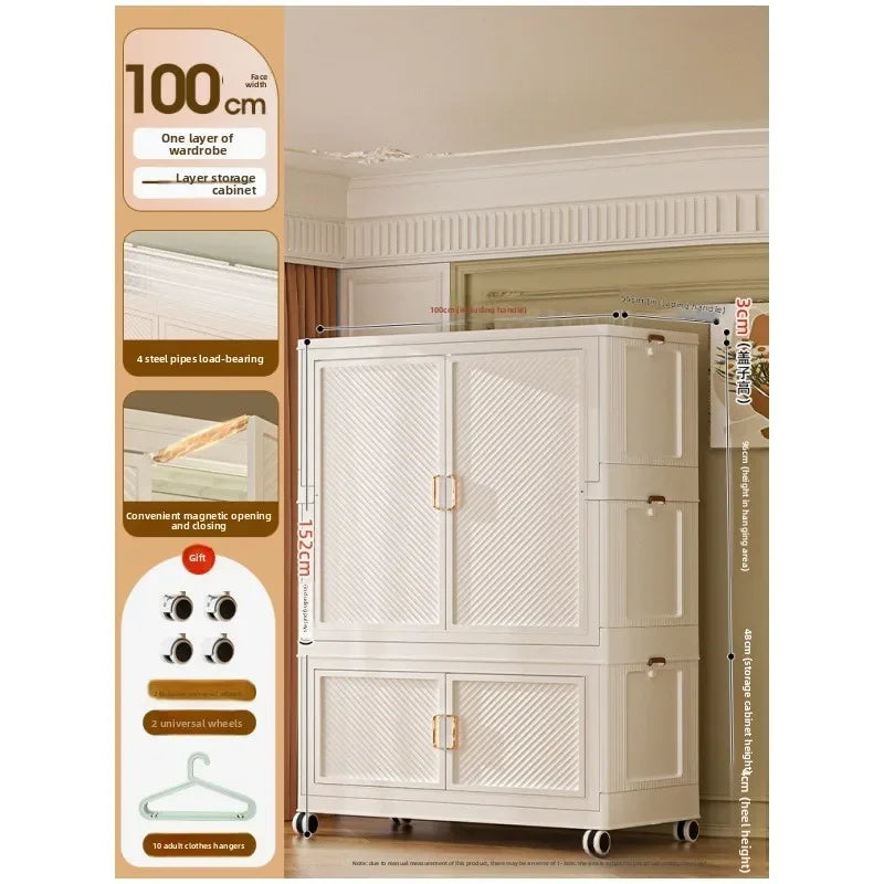 Multi-functional Wardrobe Baby Baby Storage Cabinet Children's Wardrobe Storage Box Organizing Box Household Snacks Toy Locker Oasis Select 100-A