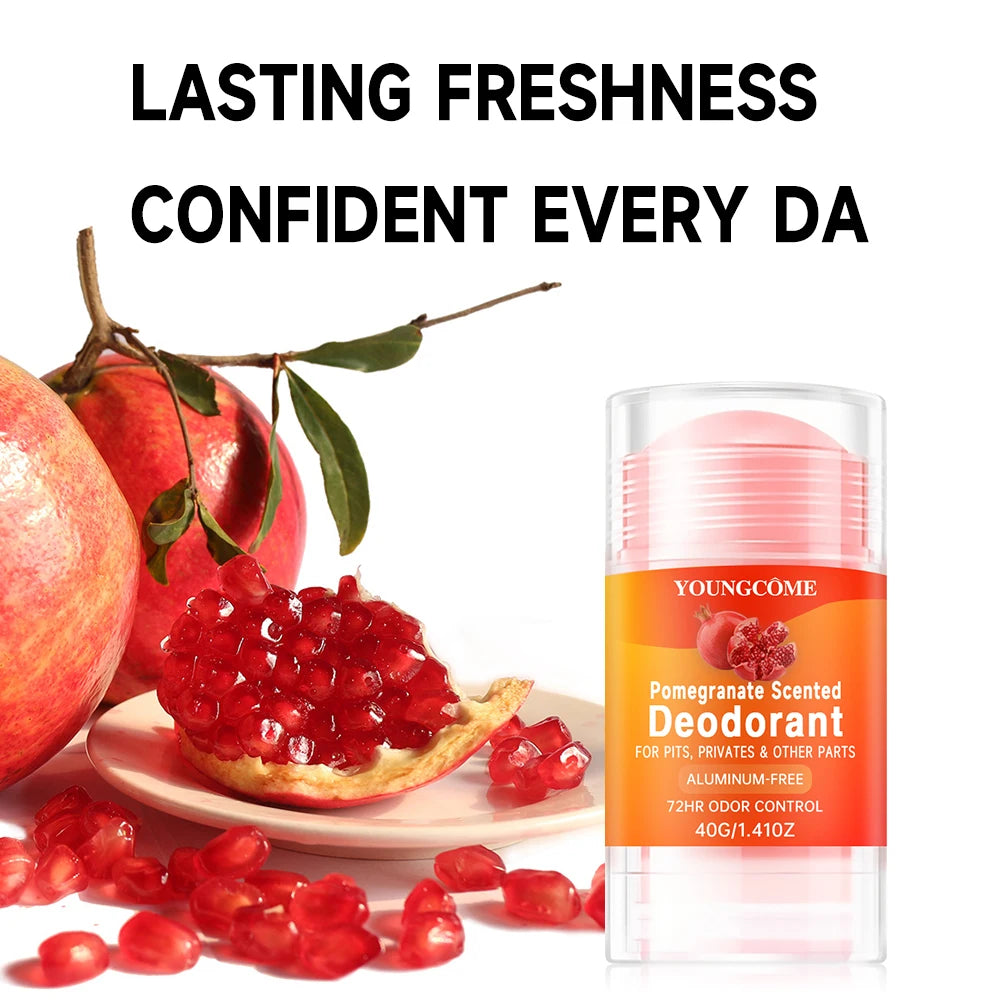 YOUNGCOME Women's Pomegranate Vanilla Deodorant Stick