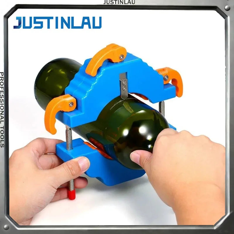 JUSTINLAU Glass Bottle Cutting Machine DIY Tool Wine Beer Bottle Sculpture Glass Tube Cutting Machine Suitable for 1.26-3.7 In Oasis Select
