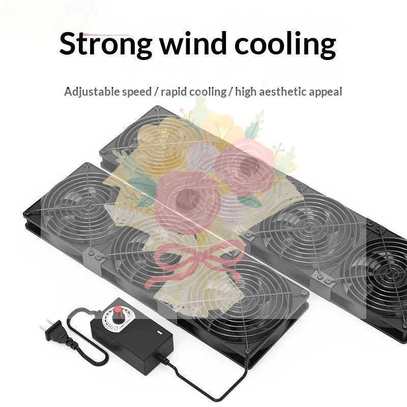 3000RPM 120mm High Airflow Cooling Fan with Controller for BTC Mining Chassis Cabinet Radiator Oasis Select