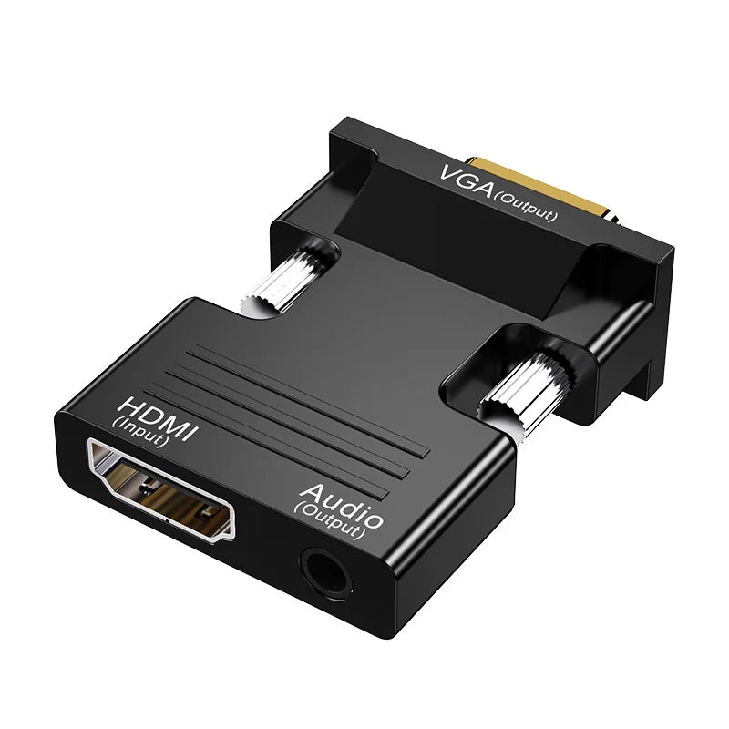 HDMI-compatible Female To VGA Male Converter VGA to HDMI Female Adapter For PC Laptop to HDTV Projector Video Audio Converter Oasis Select