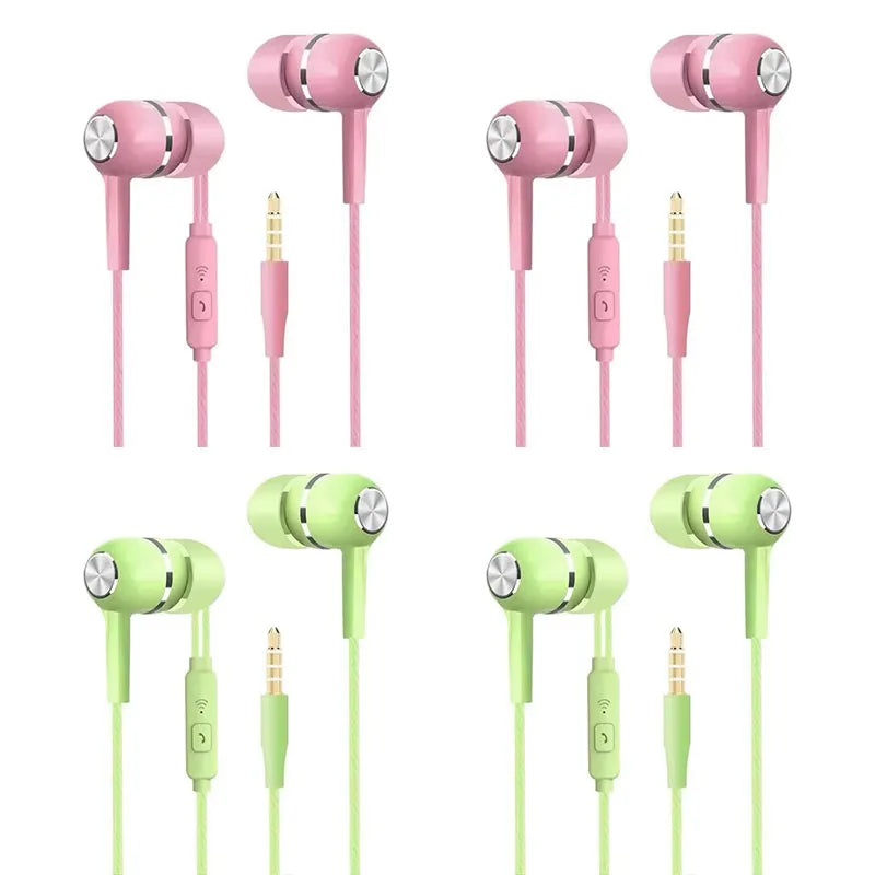 1/2/4pcs Mobile Wired Headphones Sport Earphone In Ear 3.5 Sport Earbuds Headset Mic Music Earphones for Phones Oasis Select Mix-4pcs 1