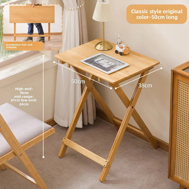 Folding table Rectangle desk Computer table Bedroom Home bedside table Desk worktable Small apartment dining table Oasis Select Primary D 50