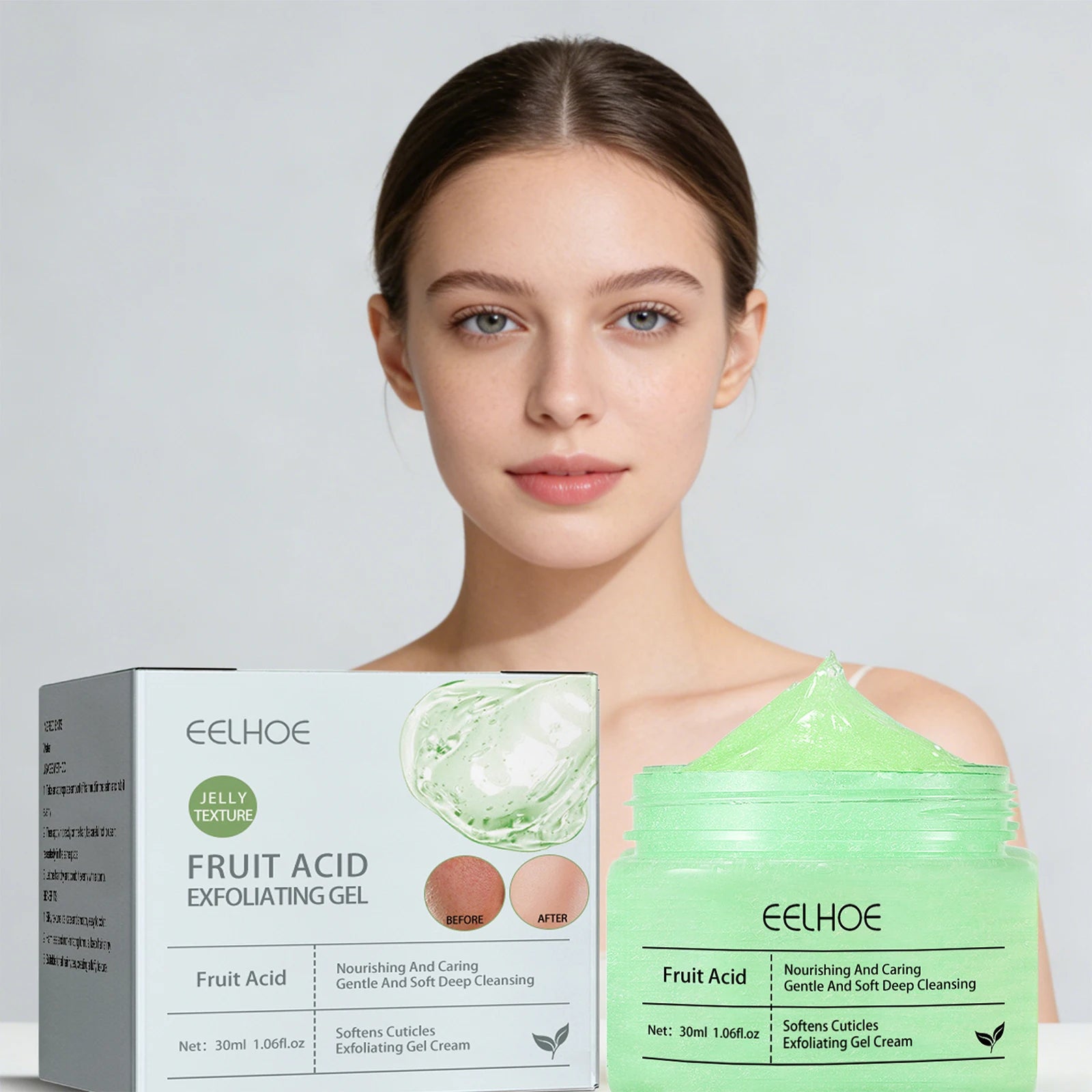 Eelhoe Fruit Acid Exfoliating Gel – Pore Cleanse & Blackheads Facial Exfoliating Gel Oasis Select
