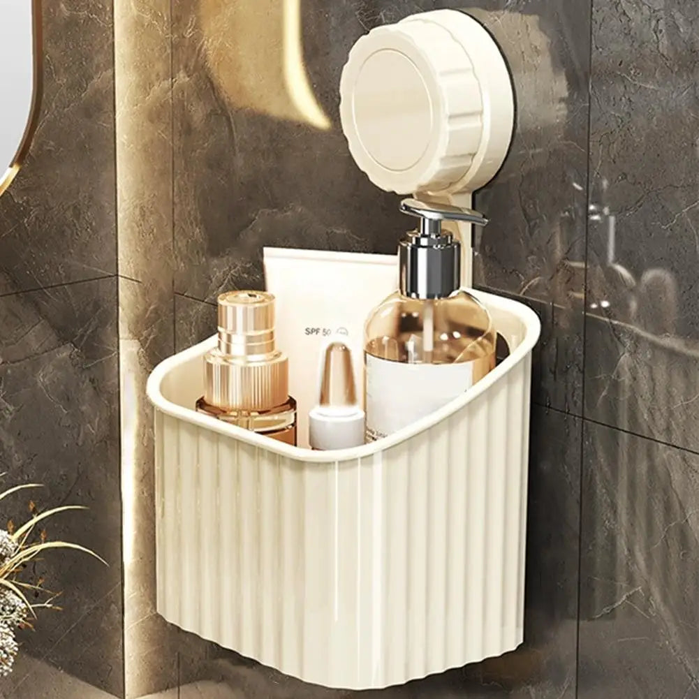 Shower Suction Cup Shelf Basket Punch-free Storage Holder Installation Bathroom Organizer Storage Rotating to Suck Remove Oasis Select C