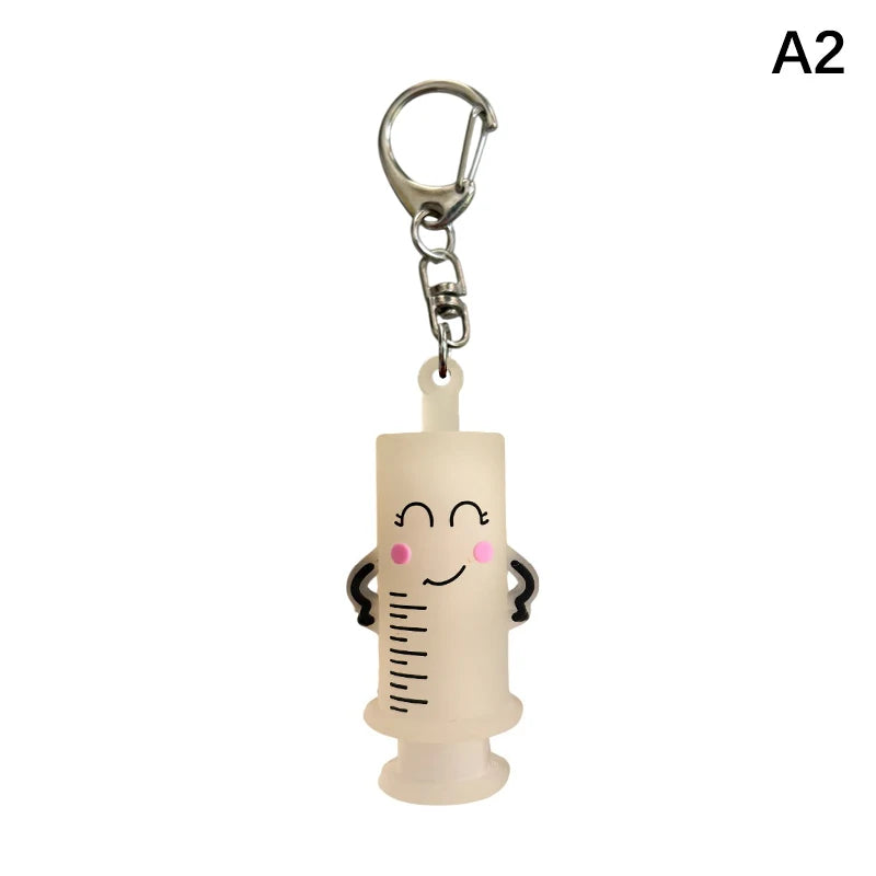 Syringe-Shaped Ampoule Bottle Opener Keychain Rubber Cutter Aid Medication Vial Breaker Tool For Home Nurses And Doctors Oasis Select A2