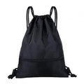 Sport 5 Color Drawstring Pocket Simple Backpack Men's and Women's Fitness Backpack Lightweight Basketball Bag Oxford Zipper Bags Oasis Select Black