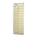 26-Pocket Over-Door Shoe Rack Organizer | Transparent Pockets