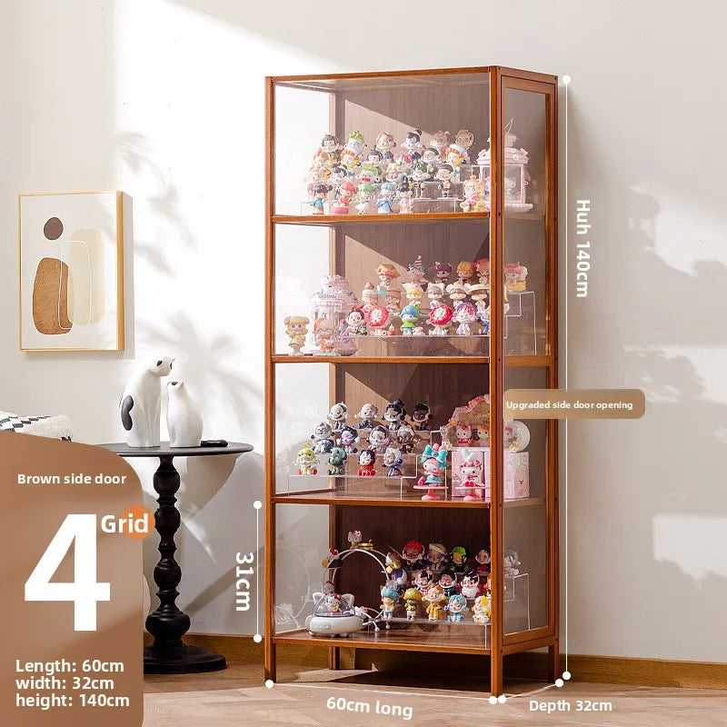 Figure cabinet Glass display cabinet Steel dustproof transparent model Storage cabinet Pain cabinet Toy locker Display bookcase Oasis Select Four doors 60 long