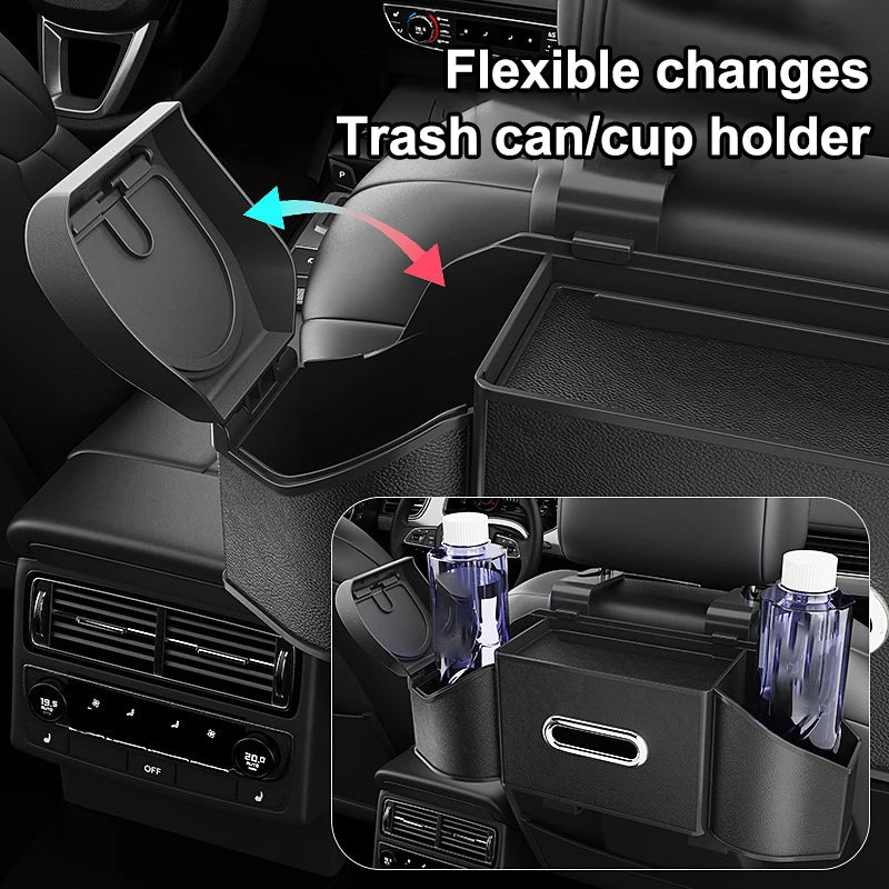 1PC Car Backseat Organizer Hangable Storage Box with Cup Holder, Suitable for All Vehicles Oasis Select