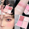 4-Color Matte Blush Palette – Shimmer Pigmented Cheek Makeup Blush Palette Oasis Select 03