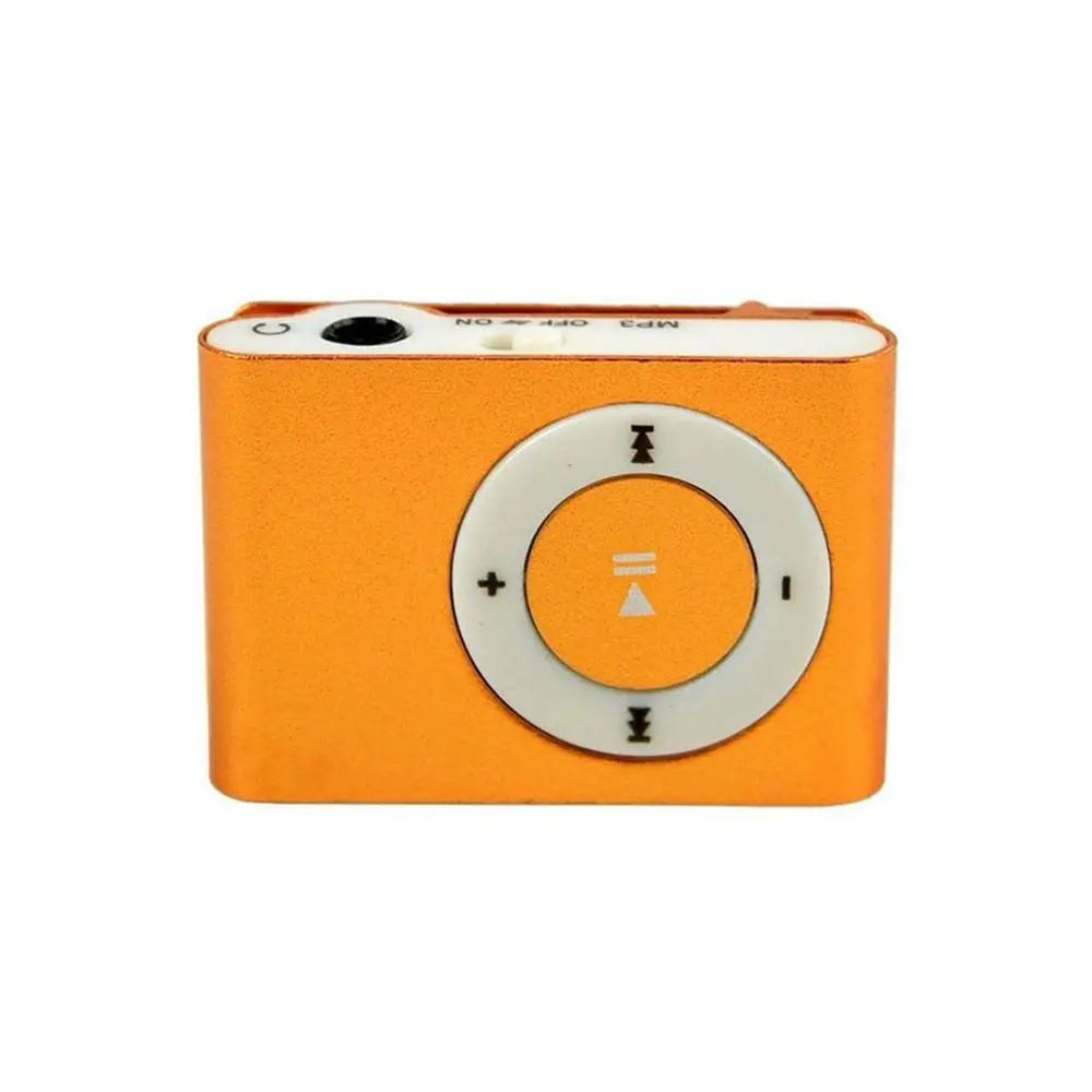 Mini Waterproof Metal Media Player Walkman Mirror MP3 Player Sport MP3 Clip MP3 Music Player Oasis Select Orange