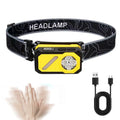 Mikenoon H03 LED Headlamp IR Sensor USB Rechargeable Camping