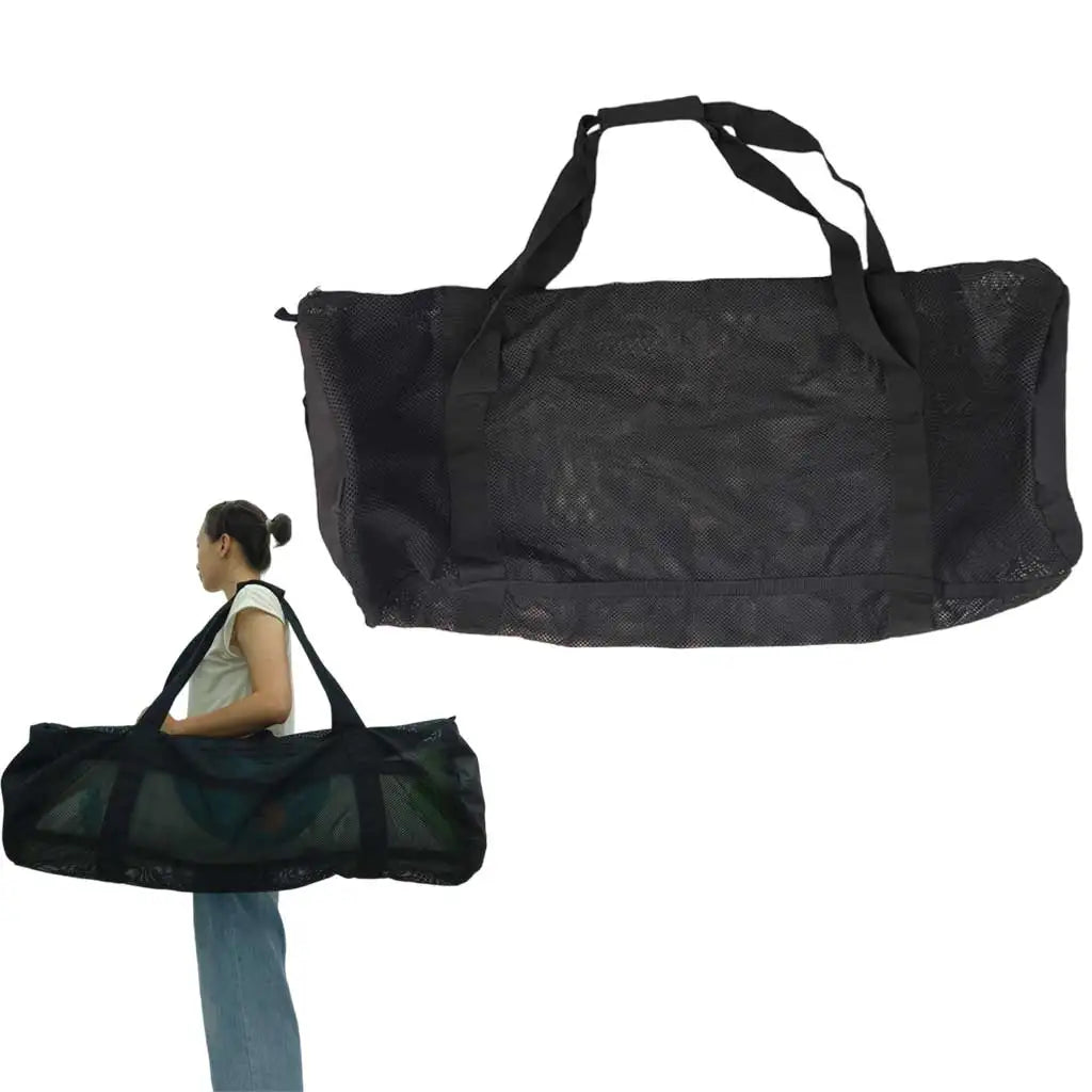 Scuba Diving Large Capacity Mesh Bag Dive Snorkeling Gear Equipment Carry Duffle Bag For Mask Fins Snorkel Clothing Shoes Oasis Select black