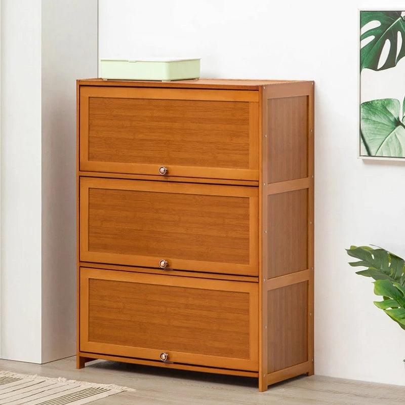 Shoe cabinet storage rack household modern door large capacity simple space saving ultra-thin solid wood Oasis Select