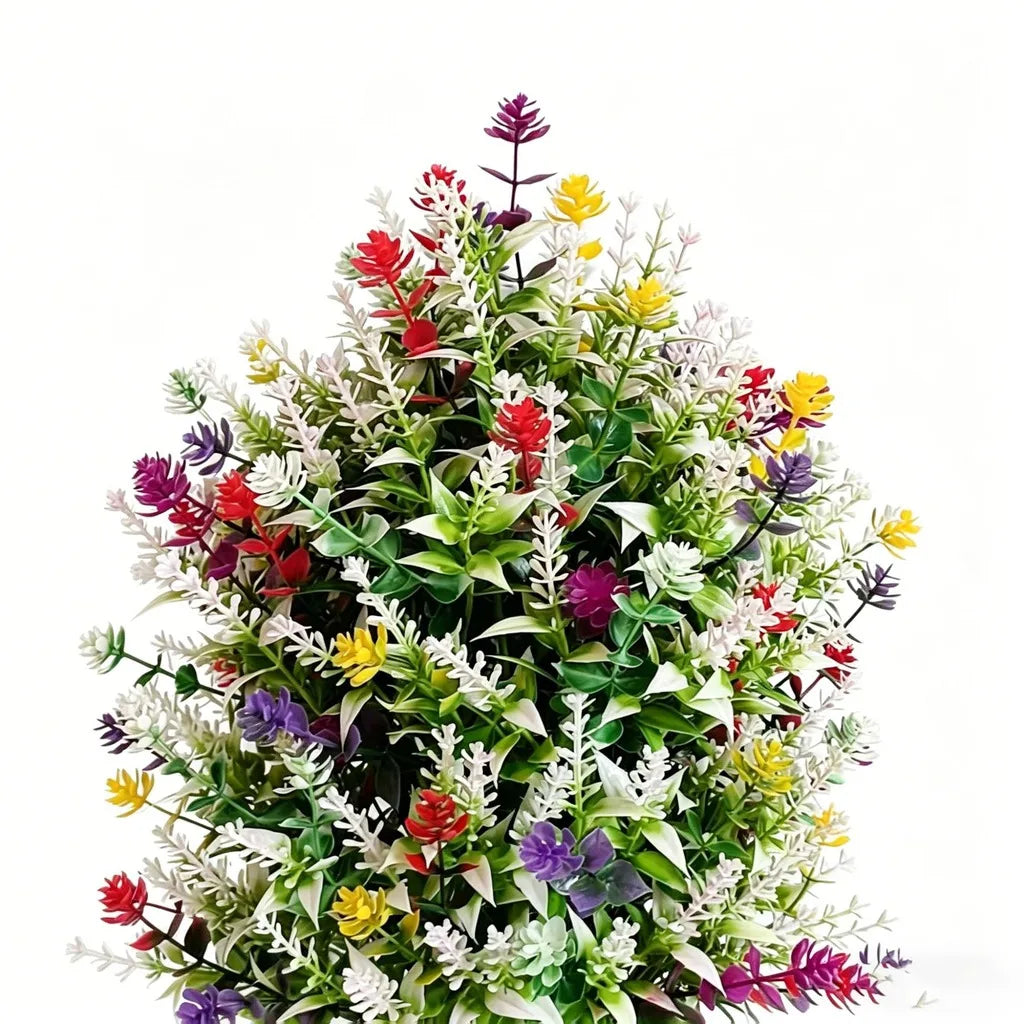 Artificial Six-Color Camellia Potted Plant | Outdoor & Indoor