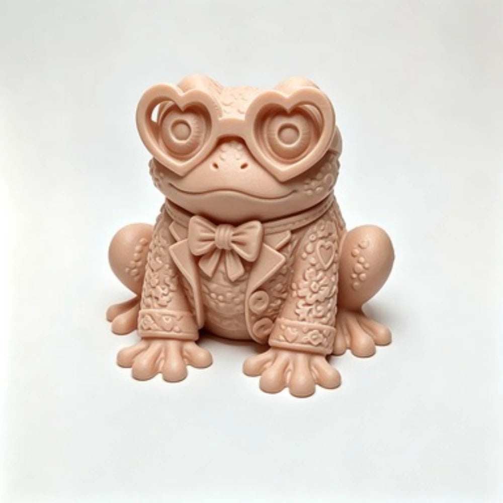 Gentleman Frog Garden Statue Bow Shaped Waterproof Outdoor Courtyard Lawn Desktop Decoration Flower Pot Landscape Decoration Oasis Select Skin color