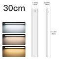 LED Human Body Sensor Light Bar Smart Magnetic Absorption Self-adhesive Night Lamp USB Rechargeable Wardrobe Cabinet Light Strip Oasis Select 30cm 3 Colors Changeable