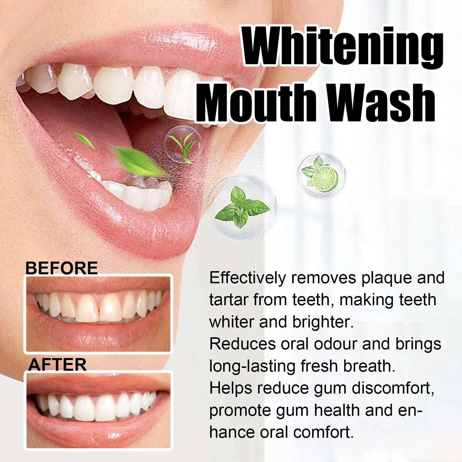 Coconut Mint Pulling Oil Mouthwash Kit With Tongue Scraper Fresh Oral Breath Odor Removal Alcohol-Free Whiten Tool Mouth Care Oasis Select