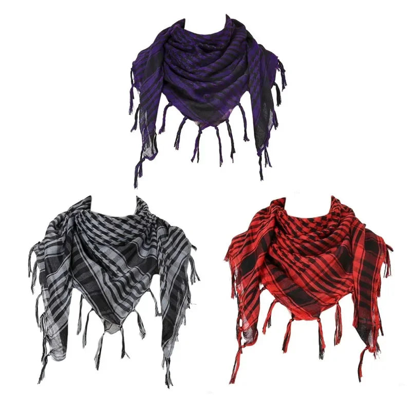 1/2/3Pcs Keffiyeh Tactical Desert Scarf Wrap Shemagh Head Neck Arab Scarf Keffiyeh Scarf Wrap For Men And Women Oasis Select 3pcs-MIX