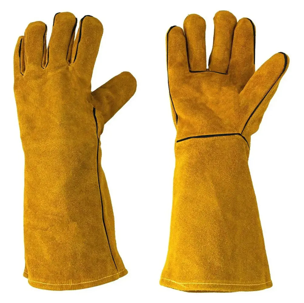 Yellow Flame-retardant Heat-proof Welding Work Gloves Industrial Grade Metal Welding Protector Soldering Welding Tools Oasis Select A