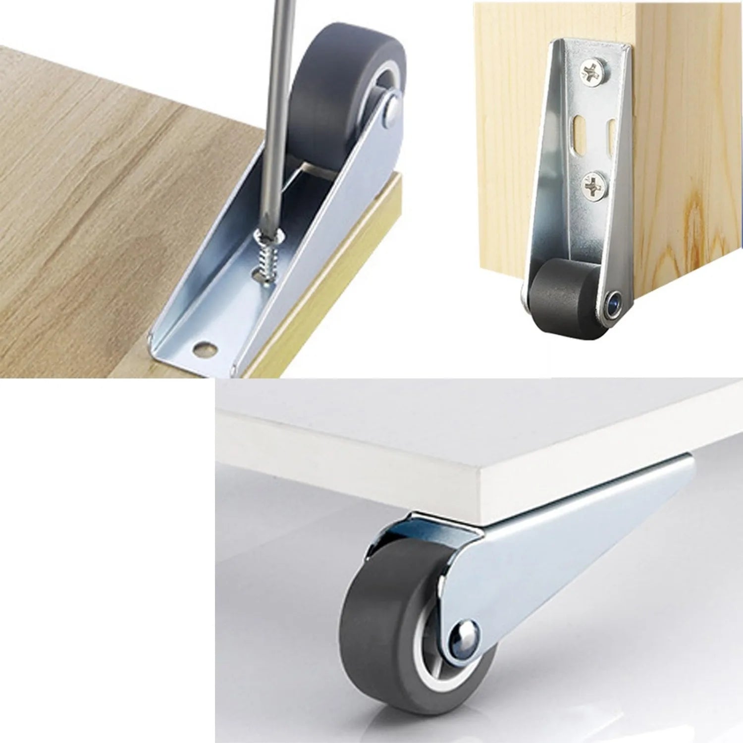 1-50PCS Smooth Moving Directional Casters 0.8/1.6 Inch Long Bracket Directional Wheels Furniture Hardware Accessories Oasis Select