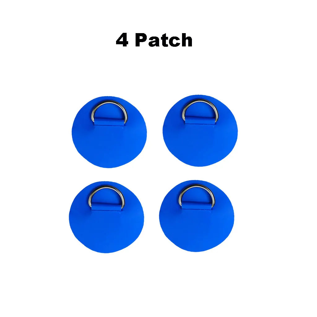 6.5CM D-Ring Patch for Inflatable Boat Kayak Dinghy SUP D-Ring PVC Patch Stand-Up Paddleboard Canoe Rafting Rope Ring Patch Oasis Select 4 Blue