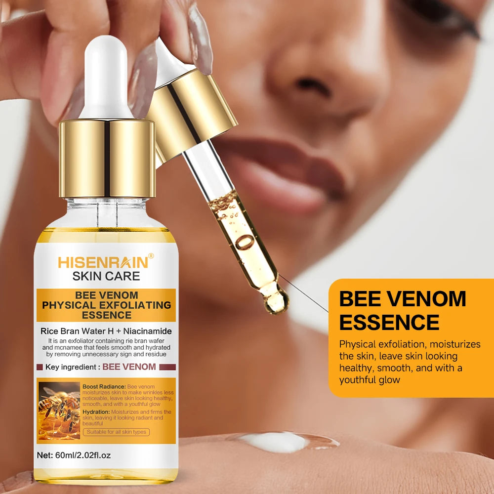 HISENRAIN Honey Niacinamide & Peptide Exfoliating Serum - Gentle Physical Face Scrub for Brightening, Hydrates & Smooths Skin. Oasis Select