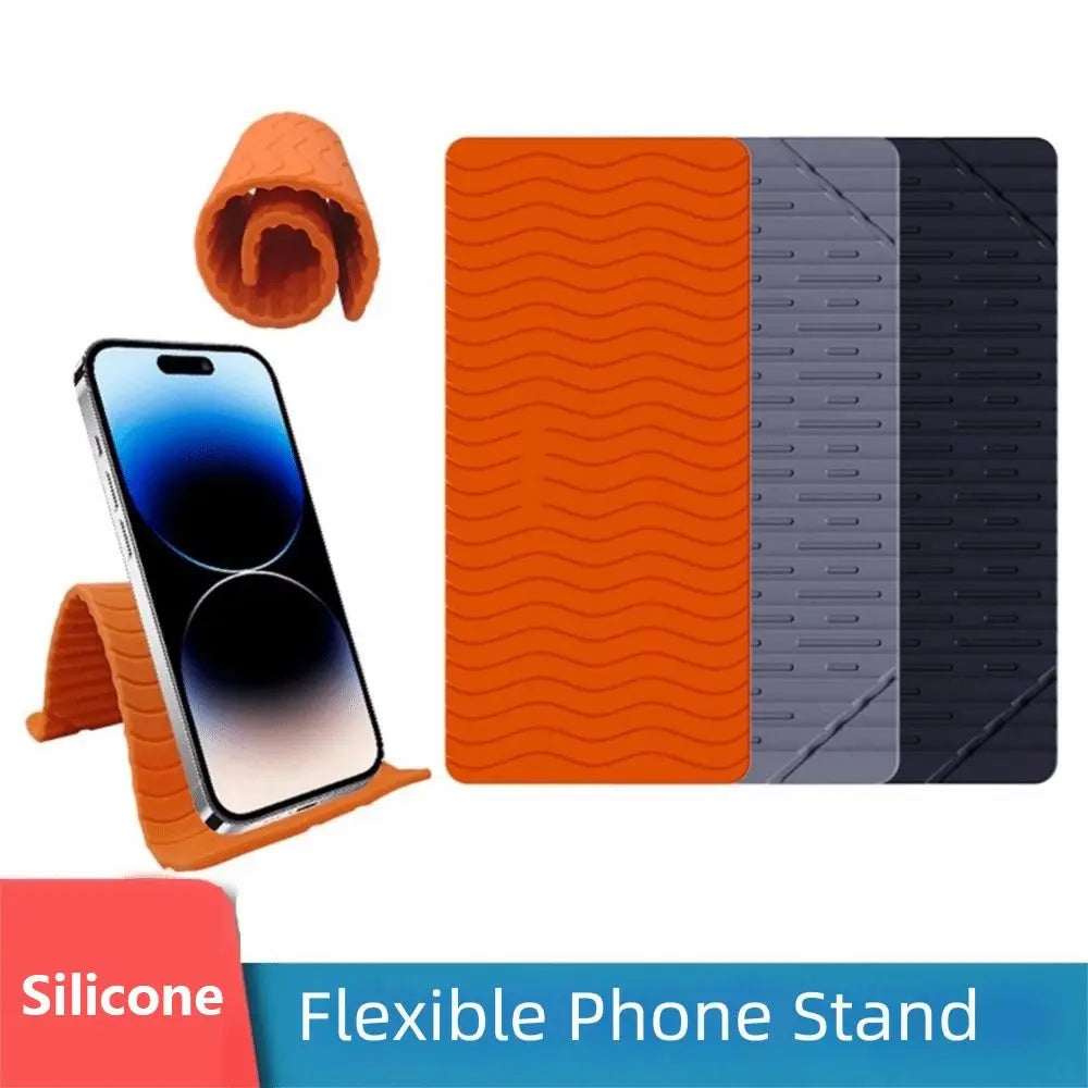 Silicone Bendable Phone Holder Anti-Slip Design Multi Functional Flexible Phone Stand Portable Folding Deformation Oasis Select